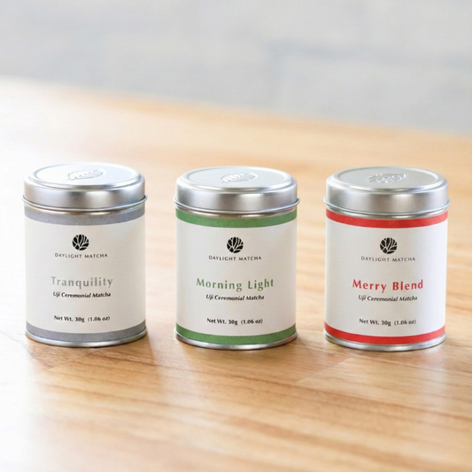 Matcha Lover Set — Morning Light · Tranquility · Merry Blend